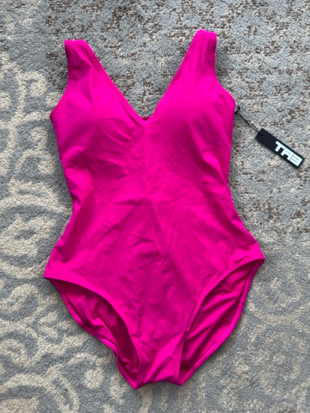 ТA3 Plungey Snatched Waist Lace Up Back
Swimsuit Pink XL Short